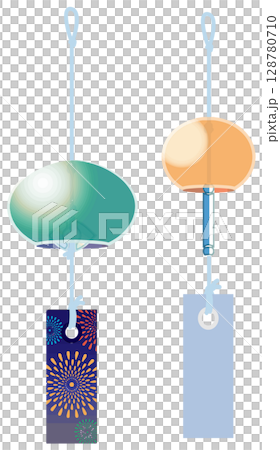 A cool wind chime illustration without main lines A cool wind chime illustration without main lines 128780710