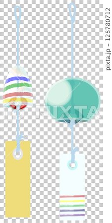 A cool wind chime illustration without main lines A cool wind chime illustration without main lines 128780712