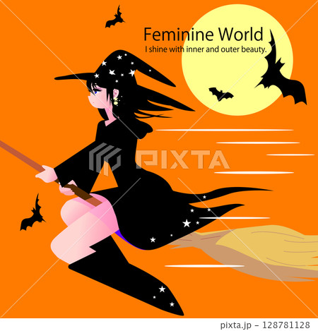 ハロウインの可愛い魔女 ハロウインの可愛い魔女 128781128