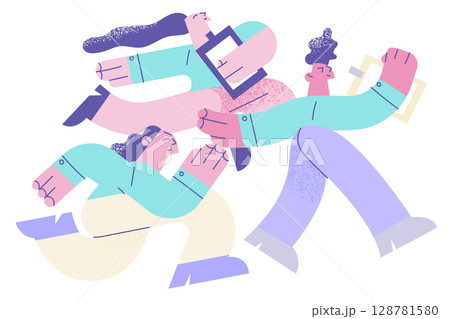 Success, office workers, leadership concept 128781580