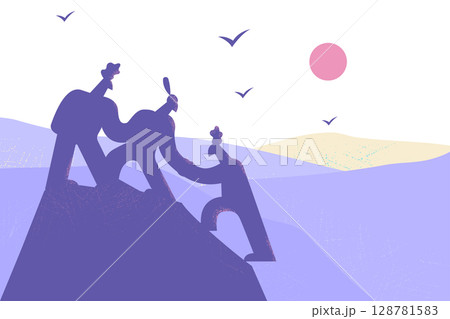 Partnership, business team and support concept 128781583