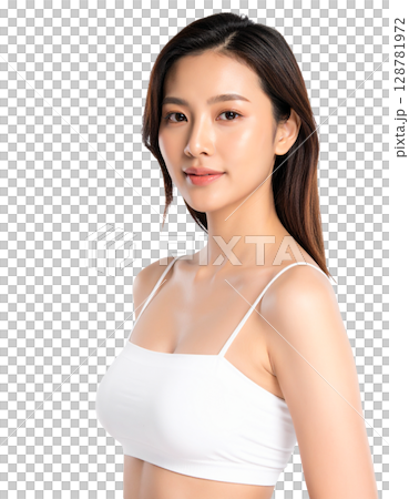 デコルテの美しい女性 128781972