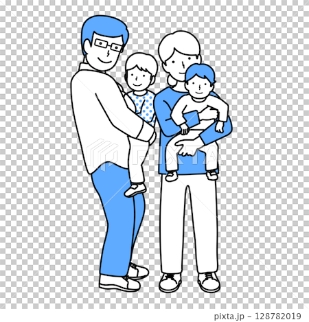 Family 2 households illustration material 128782019