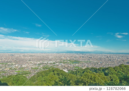 【大阪平野を一望】 撮影場所：水呑地蔵尊 大阪府八尾市大字神立 128782066