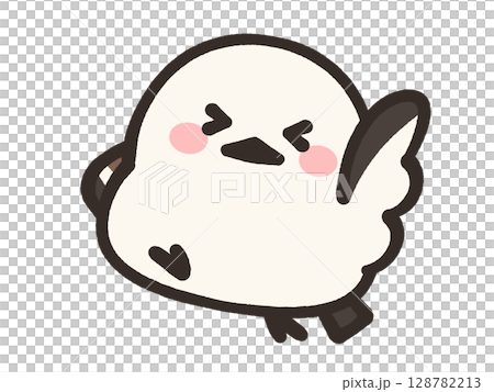 シマエナガのイラスト素材 128782213