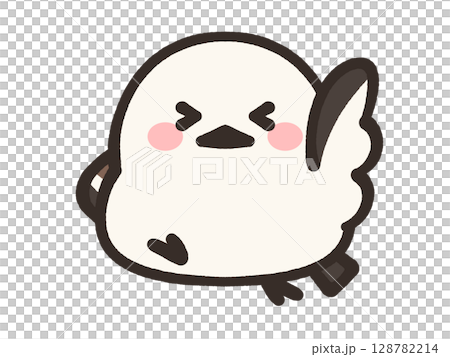 シマエナガのイラスト素材 シマエナガのイラスト素材 128782214