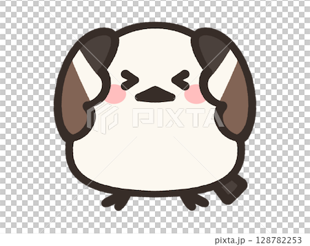 頭を押さえたシマエナガのイラスト素材 頭を押さえたシマエナガのイラスト素材 128782253