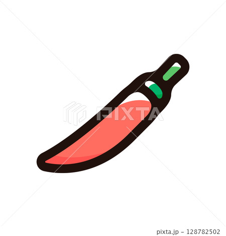 唐辛子のイラストアイコン(香辛料・食材・食べ物素材) 唐辛子のイラストアイコン(香辛料・食材・食べ物素材) 128782502