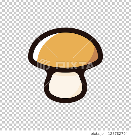 Mushroom illustration icon (mushroom, ingredients, food material) 128782794