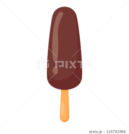 Chocolate ice cream. Hand-drawn. Vector illustration Chocolate ice cream. Hand-drawn. Vector illustration 128782866