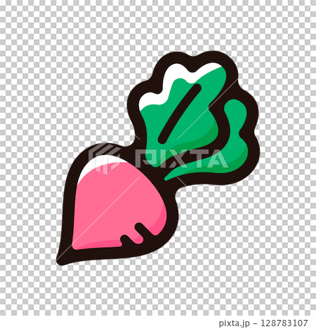 蘿蔔、白蘿蔔插圖圖示(蔬菜、食材、食物材料) 蘿蔔、白蘿蔔插圖圖示(蔬菜、食材、食物材料) 128783107