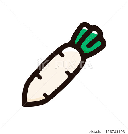 大根のイラストアイコン(野菜・食材・食べ物素材) 大根のイラストアイコン(野菜・食材・食べ物素材) 128783108