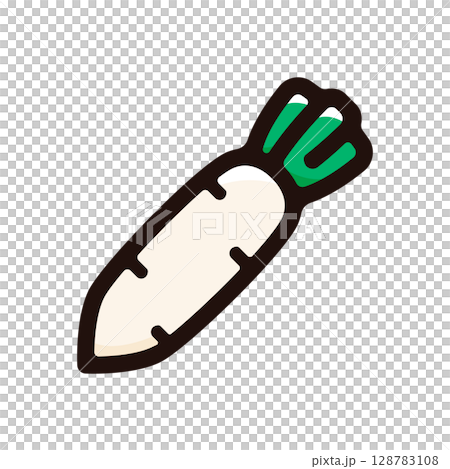 大根のイラストアイコン(野菜・食材・食べ物素材) 大根のイラストアイコン(野菜・食材・食べ物素材) 128783108