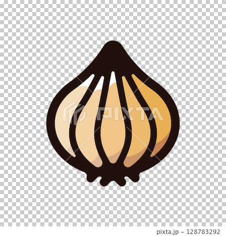玉ねぎのイラストアイコン（野菜・食材・食べ物素材） 128783292