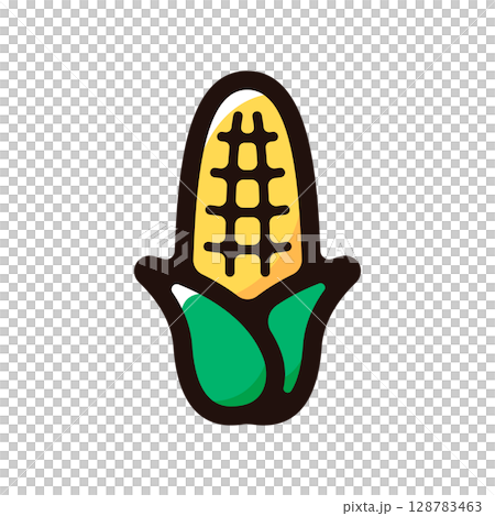 とうもろこし、スイートコーンのイラストアイコン(野菜・食材・食べ物素材) とうもろこし、スイートコーンのイラストアイコン(野菜・食材・食べ物素材) 128783463