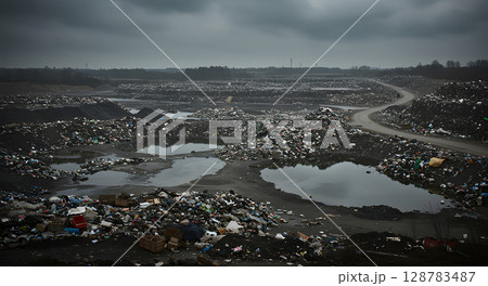 a picture of a landfill 128783487