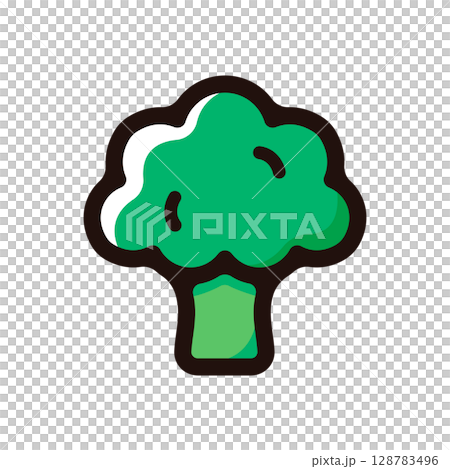 西蘭花插圖圖示（蔬菜、食材、食品材料） 128783496