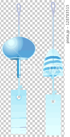 無主線的簡單彩色風鈴向量 128783515