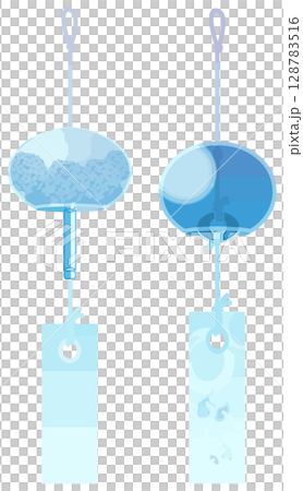 Simple color wind chime vector without main lines 128783516