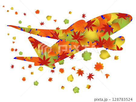 紅葉をモチーフにしたイラスト 128783524