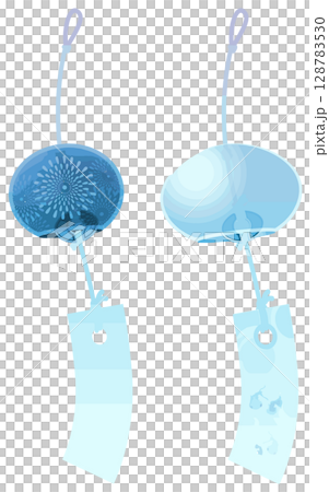 無主線的簡單彩色風鈴向量 128783530