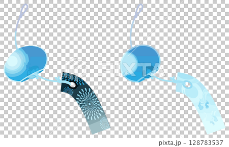 無主線的簡單彩色風鈴向量 無主線的簡單彩色風鈴向量 128783537