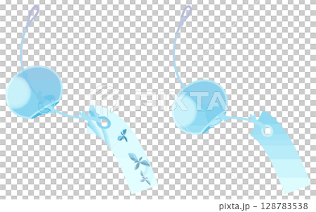 無主線的簡單彩色風鈴向量 無主線的簡單彩色風鈴向量 128783538
