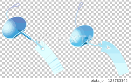 無主線的簡單彩色風鈴向量 128783543