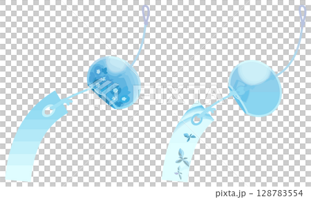 Simple color wind chime vector without main lines Simple color wind chime vector without main lines 128783554