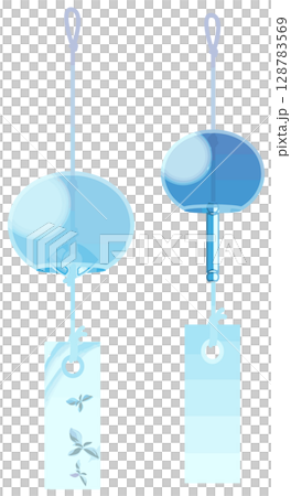 Simple color wind chime vector without main lines 128783569