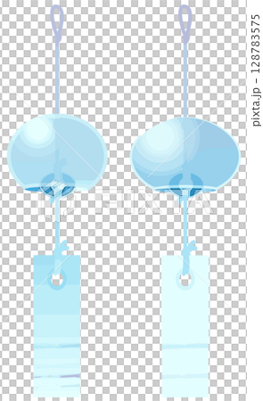 Simple color wind chime vector without main lines 128783575
