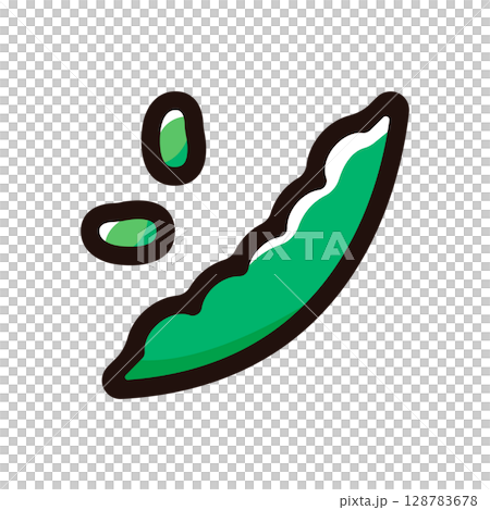 枝豆のイラストアイコン（野菜・食材・食べ物素材） 128783678