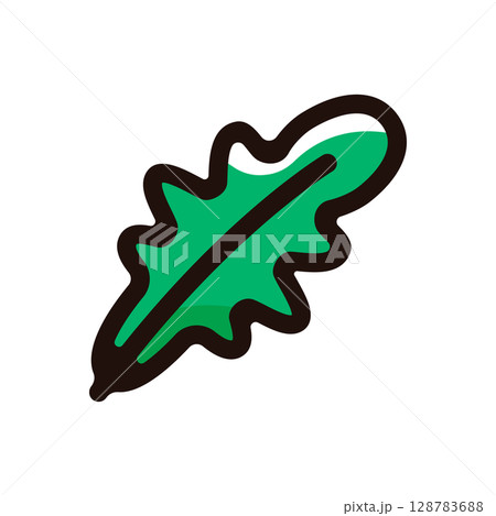 ルッコラのイラストアイコン（野菜・食材・食べ物素材） 128783688