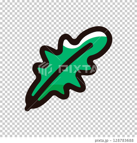 ルッコラのイラストアイコン（野菜・食材・食べ物素材） 128783688