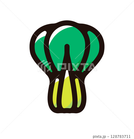 青梗菜のイラストアイコン(野菜・食材・食べ物素材) 青梗菜のイラストアイコン(野菜・食材・食べ物素材) 128783711