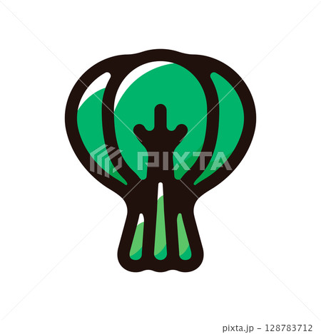 ほうれん草のイラストアイコン(野菜・食材・食べ物素材) ほうれん草のイラストアイコン(野菜・食材・食べ物素材) 128783712