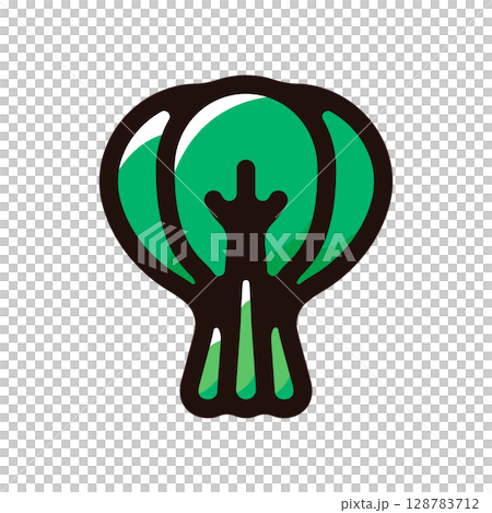 ほうれん草のイラストアイコン(野菜・食材・食べ物素材) ほうれん草のイラストアイコン(野菜・食材・食べ物素材) 128783712