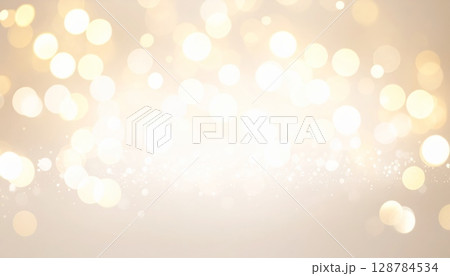 Bright Christmas holiday background with glowing gold bokeh sparkle circles Bright Christmas holiday background with glowing gold bokeh sparkle circles 128784534