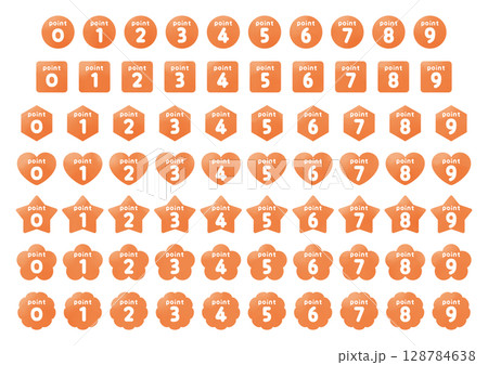 Number icon set_point_orange Number icon set_point_orange 128784638