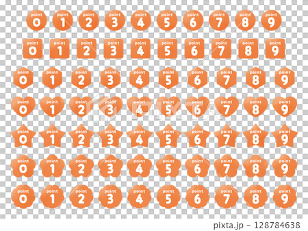 Number icon set_point_orange Number icon set_point_orange 128784638
