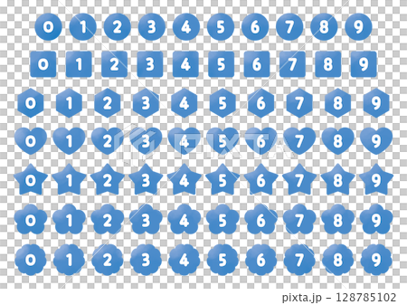 number, numeral, icon 128785102