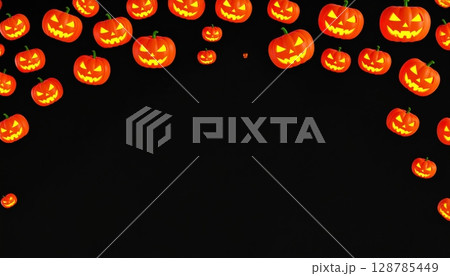 An abstract red background with glowing lights and stars, perfect for a Halloween or Christmas design with neon pumpkin icons An abstract red background with glowing lights and stars, perfect for a Halloween or Christmas design with neon pumpkin icons 128785449