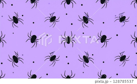 Seamless pattern with insect, bug, spider, ant, beetle, bee, fly, butterfly, mosquito, ladybug, dragonfly vector silhouette illustration set on wallpaper background Seamless pattern with insect, bug, spider, ant, beetle, bee, fly, butterfly, mosquito, ladybug, dragonfly vector silhouette illustration set on wallpaper background 128785537