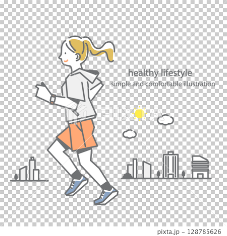 舒適的生活方式:簡約時尚的線描插畫 舒適的生活方式:簡約時尚的線描插畫 128785626