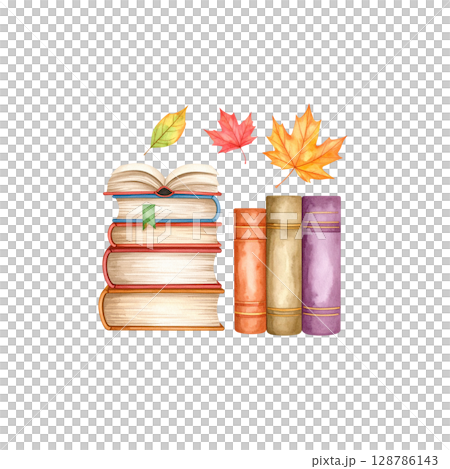 A colorful stack of books for education and reading A colorful stack of books for education and reading 128786143