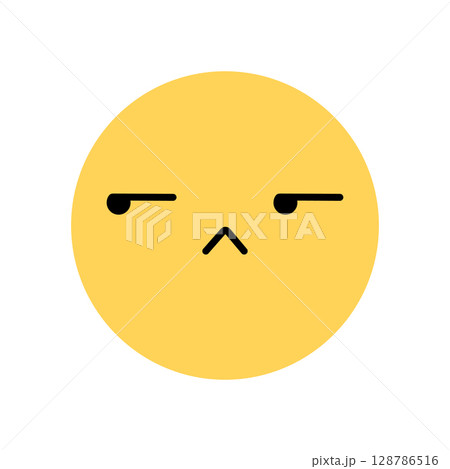 Character with unhappy mood 128786516