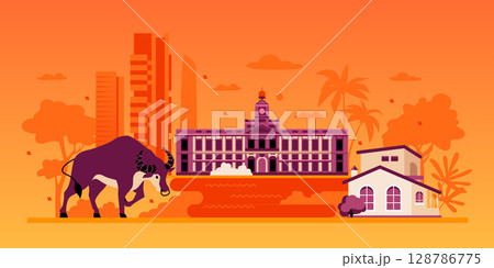 Travel to Spain - colorful flat design style illustration Travel to Spain - colorful flat design style illustration 128786775