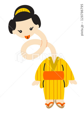 ろくろ首のイラスト 128786795