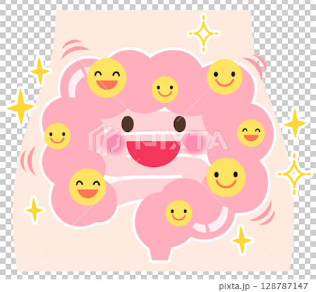 イキイキとした元気な腸　腸内環境 128787147