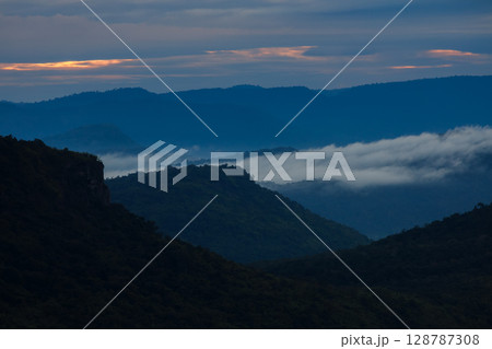 Beautiful landscape in the morning ,Pha Mor E Daeng ,Kantharalak,Sisaket,Thailand 128787308